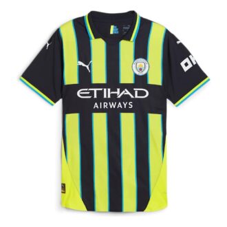 Camiseta de visitante del Manchester City 24/25, edición de jugador auténtica, color amarillo marino