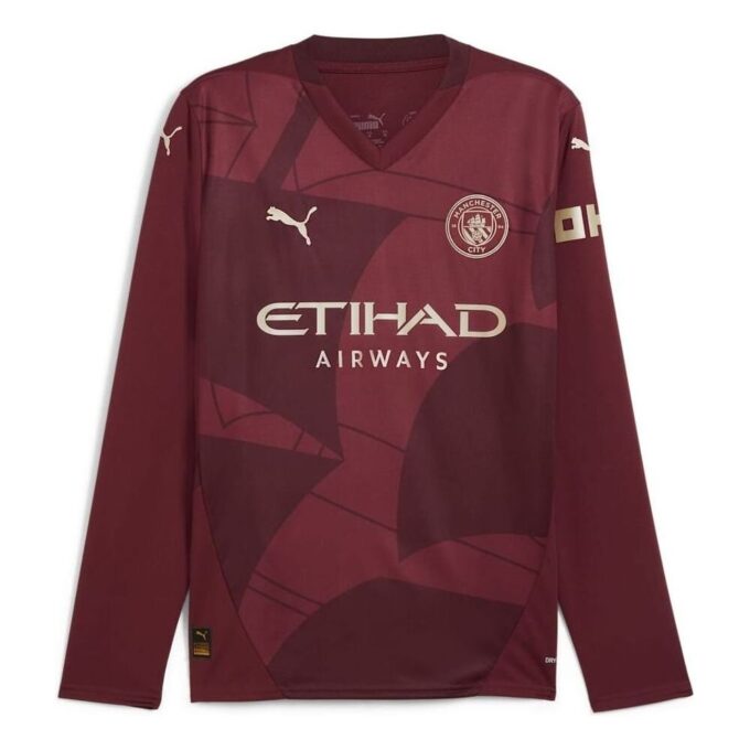 Camiseta de visitante del Manchester City 24/25 (manga larga) “Roja”