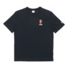 Camiseta deportiva con estampado de alfabeto, cuello redondo y manga corta, color negro