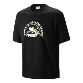Camiseta deportiva de montaña para acampar “negra”