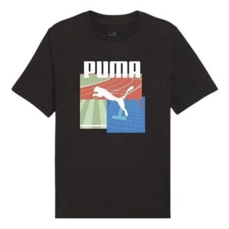 Camiseta deportiva de verano gráfica “Negra”