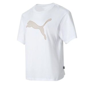 Camiseta deportiva estampada para mujer “Blanco y beige”