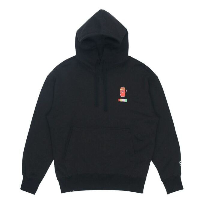 Camiseta deportiva informal con estampado de dibujos animados para hombre, color negro