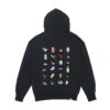 Camiseta deportiva informal con estampado de dibujos animados para hombre, color negro