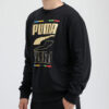 Camiseta deportiva informal de cuello redondo con estampado negro