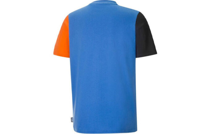 Camiseta deportiva informal de cuello redondo y manga corta PUMA x Mr Doodle Crossover azul
