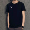 Camiseta Essential Regular Fit con logo estampado “Negra”