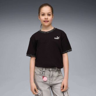 Camiseta Essentials con estampado animal para niños grandes