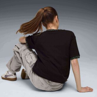Camiseta Essentials con estampado animal para niños grandes