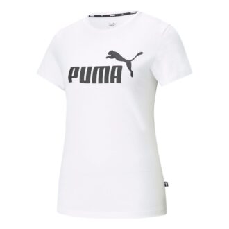 Camiseta Essentials con logo en blanco y negro (mujeres)