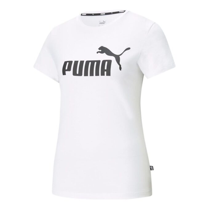 Camiseta Essentials con logo en blanco y negro (mujeres)