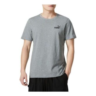 Camiseta Essentials con logo pequeño “Gris”