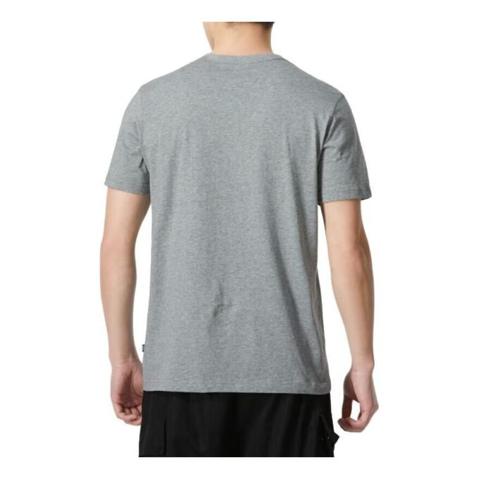 Camiseta Essentials con logo pequeño “Gris”