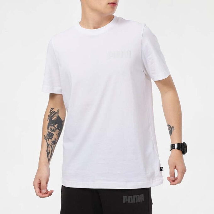Camiseta estampada de cuello redondo “Blanca”