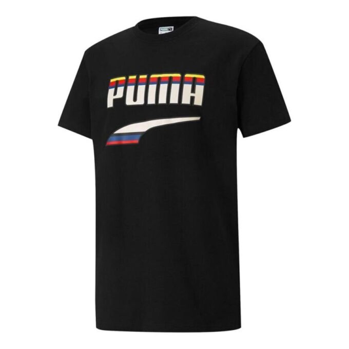 Camiseta estampada de cuello redondo “Negro y blanco”