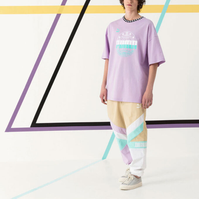 Camiseta extragrande PUMA x Diamond “Morada”