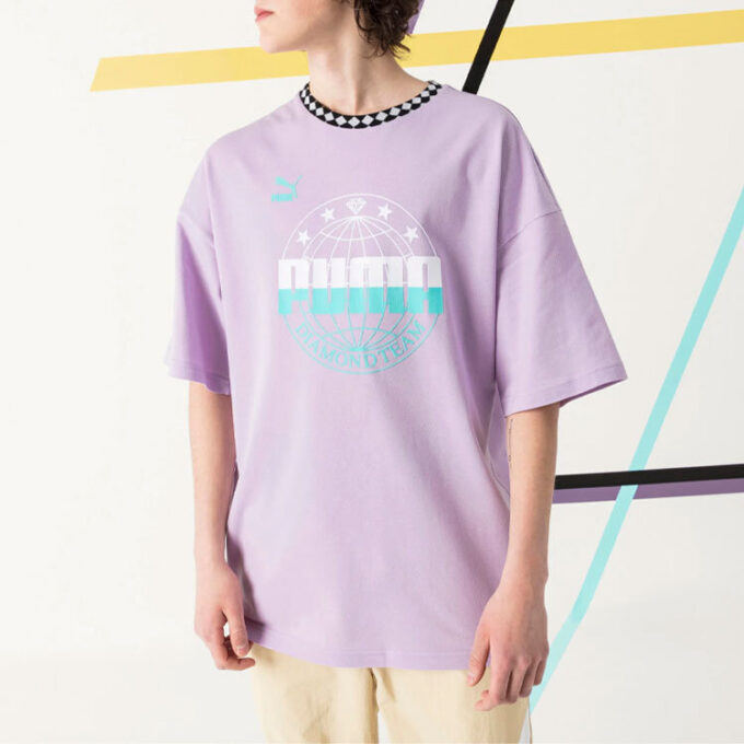 Camiseta extragrande PUMA x Diamond “Morada”