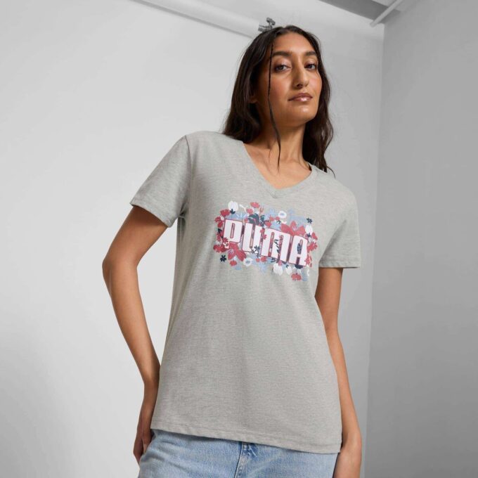 Camiseta floral con gráficos para mujer Camiseta floral con gráficos para mujer