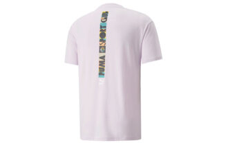 Camiseta gráfica con el logotipo de Hc en morado claro