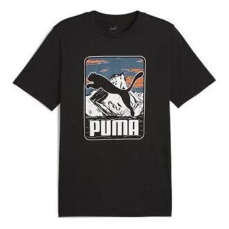 Camiseta gráfica de montaña “Negra”