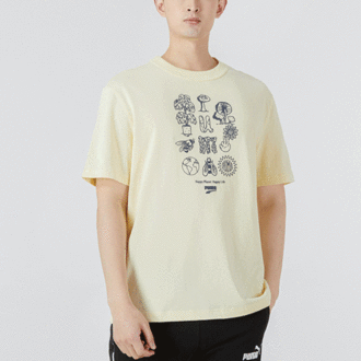 Camiseta gráfica del centro “Beige”