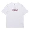 Camiseta gráfica del centro “Blanco y rosa”