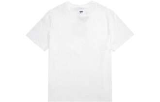 Camiseta gráfica Downtown con estampado divertido, cuello redondo, manga corta, blanca