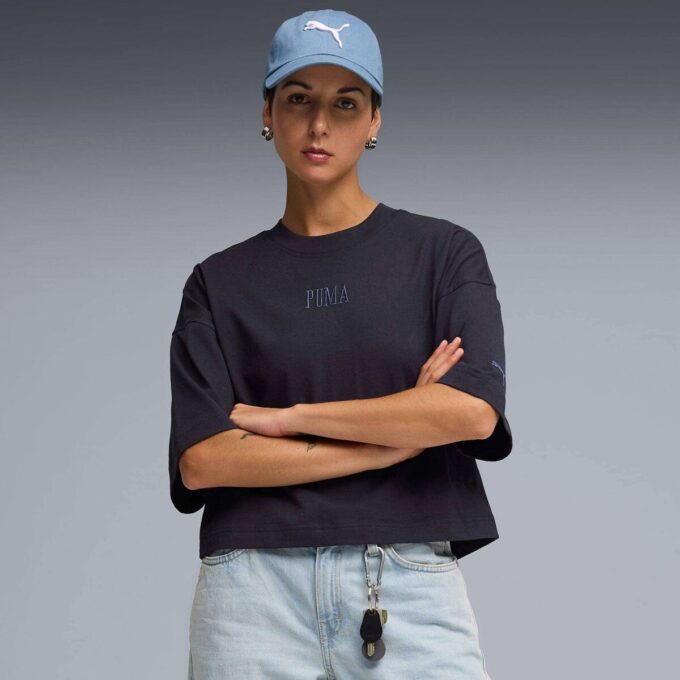 Camiseta gráfica extragrande Premium Essentials para mujer Camiseta gráfica extragrande Premium Essentials para mujer