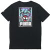 Camiseta gráfica informal “Negro, blanco y azul”