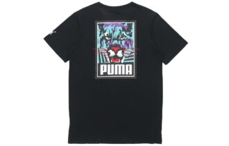 Camiseta gráfica informal “Negro, blanco y azul”