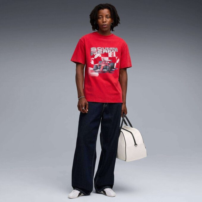 Camiseta gráfica para hombre de la Scuderia Ferrari Camiseta gráfica para hombre de la Scuderia Ferrari