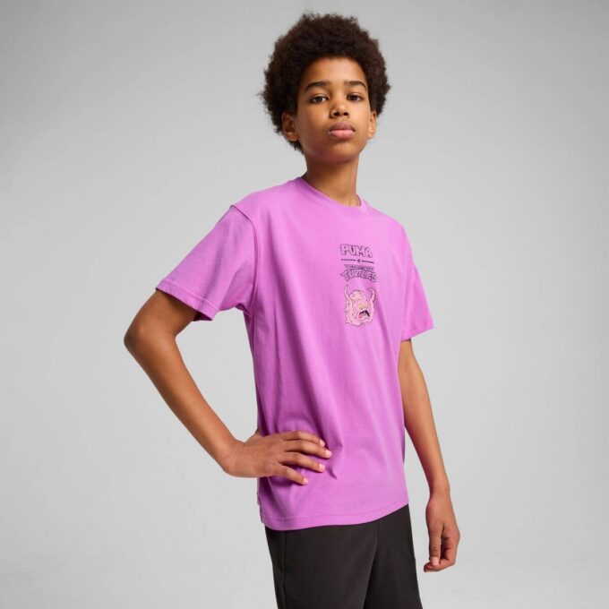 Camiseta gráfica relajada para niños grandes de HOOPS x TMNT