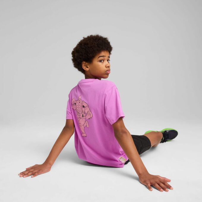 Camiseta gráfica relajada para niños grandes de HOOPS x TMNT