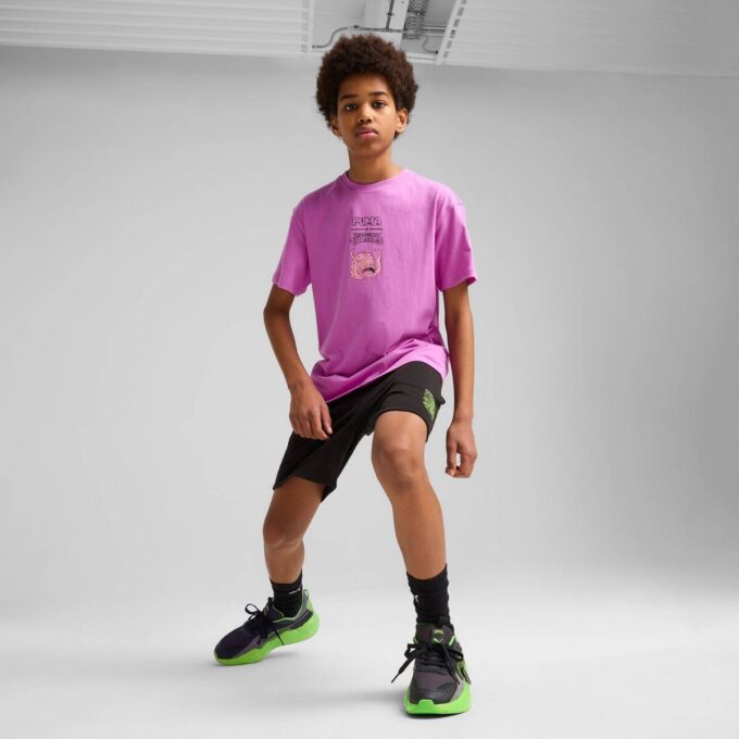 Camiseta gráfica relajada para niños grandes de HOOPS x TMNT