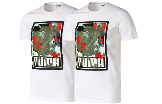 Camiseta gráfica Sakura Pack “Blanco, Negro y Rojo”