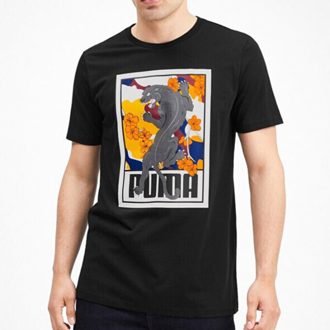 Camiseta gráfica Sakura Pack “Negro, blanco y amarillo”