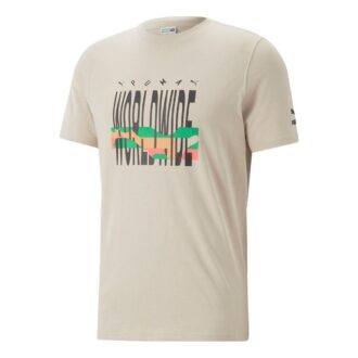 Camiseta gráfica Worldwide “Beige Negro”