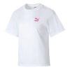 Camiseta informal con estampado “Mujeres” en blanco y rosa