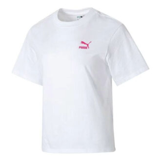 Camiseta informal con estampado “Mujeres” en blanco y rosa
