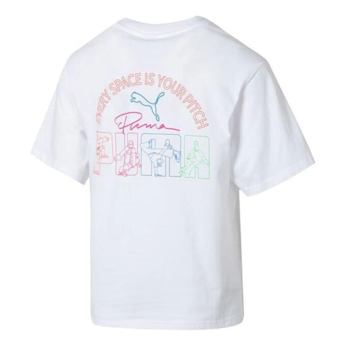 Camiseta informal con estampado “Mujeres” en blanco y rosa