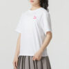Camiseta informal con estampado “Mujeres” en blanco y rosa