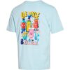 Camiseta informal estampada “Azul, amarillo y rosa”