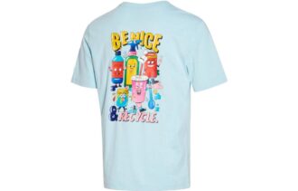 Camiseta informal estampada “Azul, amarillo y rosa”