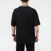 Camiseta lisa de cuello redondo para hombre, color negro
