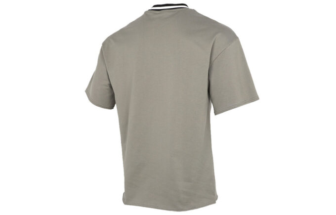 Camiseta lisa de cuello redondo para hombre “Verde oliva”