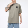 Camiseta lisa de cuello redondo para hombre “Verde oliva”