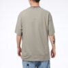 Camiseta lisa de cuello redondo para hombre “Verde oliva”