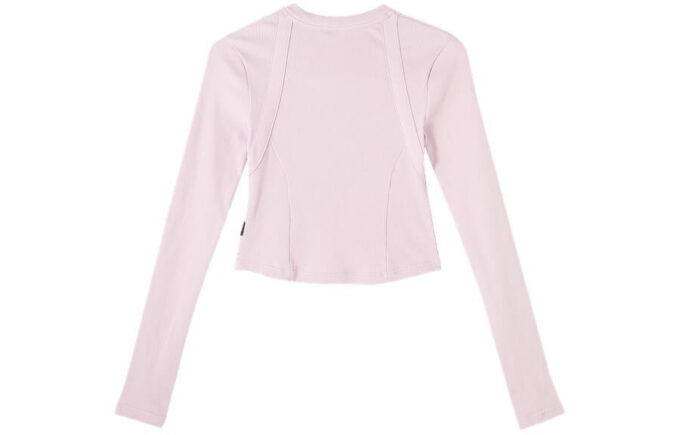 Camiseta lisa de manga larga rosa (mujeres)