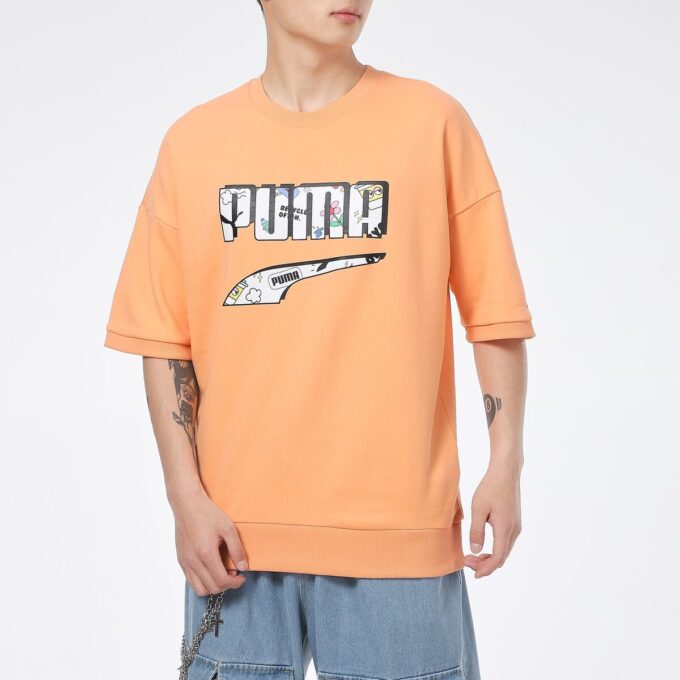 Camiseta Logo Essentials “Naranja y Blanco”