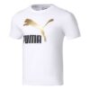 Camiseta metálica con el logotipo clásico “Blanca”